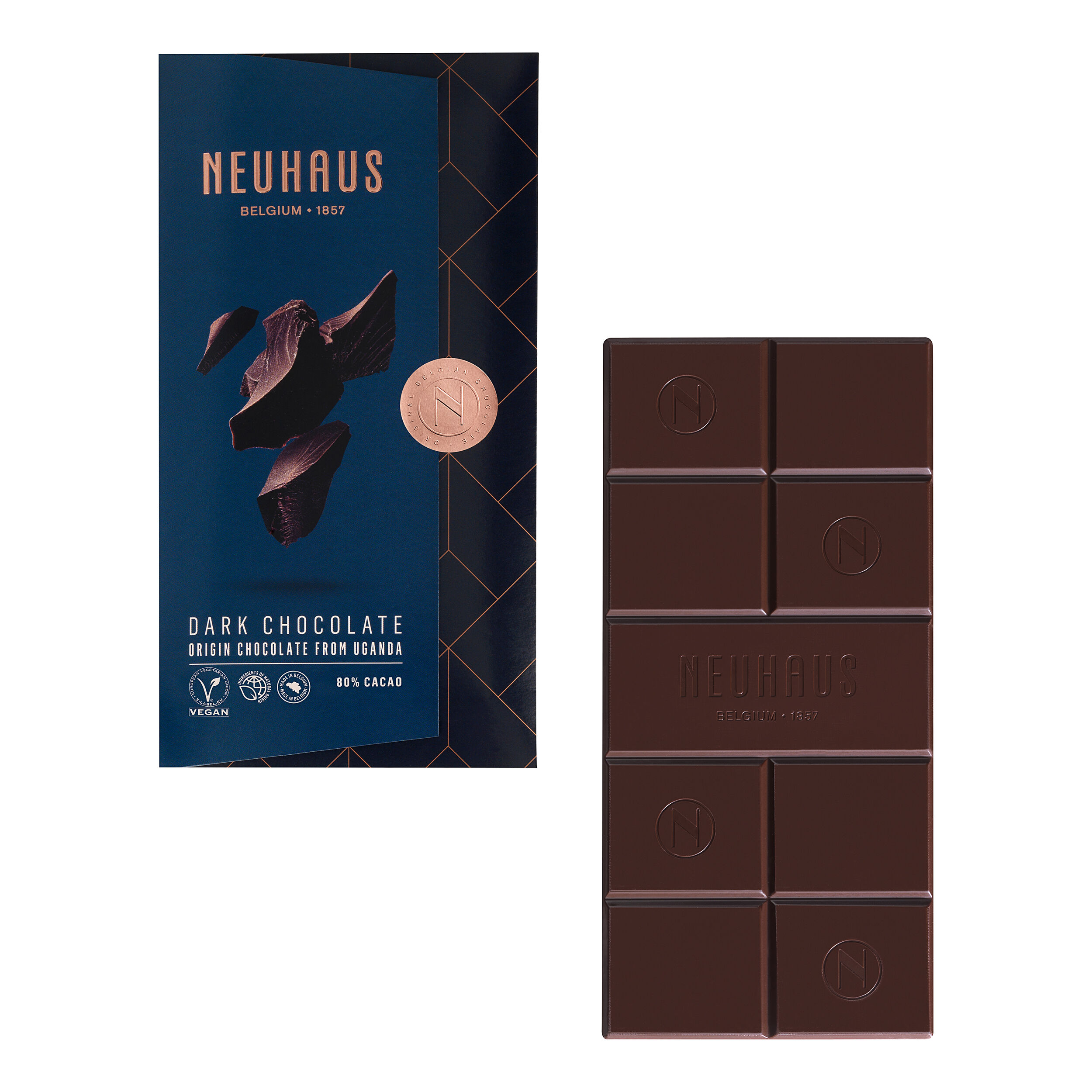 Dark Chocolate 80 from Uganda Tablet Neuhaus Chocolates